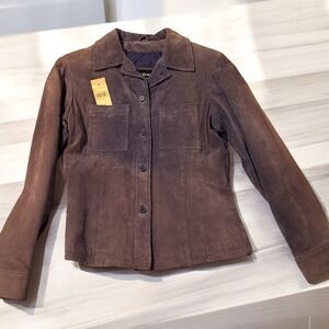 Vintage‎ Wilsons Leather Shirt Jacket – 100% Leather, Purple, Size Med NWT